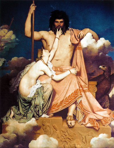 Zeus y Tetis de Jean Auguste Dominique Ingres